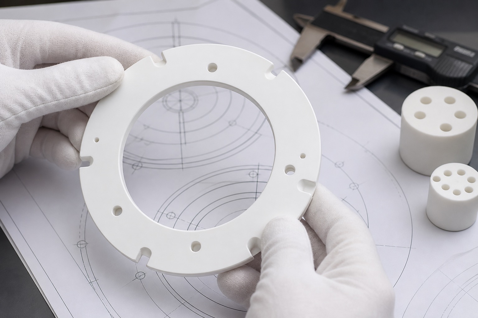 半导体陶瓷晶圆定位环加工如何控制崩边和平面度？